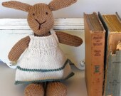 Natural Stuffed Animal Toy, handKnit by Woolies CUSTOM Order for YOU, Natural Childrens Toy