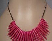 Raspberry Beret Necklace