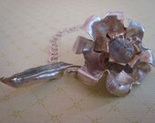 Handmade Flower sterling silver, copper and pineapple quartz  Forget Me Not Corsage Bracelet