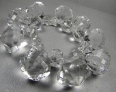 Ice Ice Baby Bracelet plastic, chunky, diamonds, quartz crystals on thick clear elastic