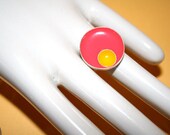 Flamingo Ring Sterling Silver and Resin