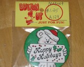 Happy Holidays Bear Christmas Magnet