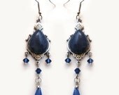 Blue Sodalite Victorian Earrings