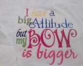 Ready to ship size 4t long sleeve Big Attitude tshirt
