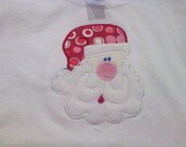 Whimsical Santa applique long sleeve tshirt