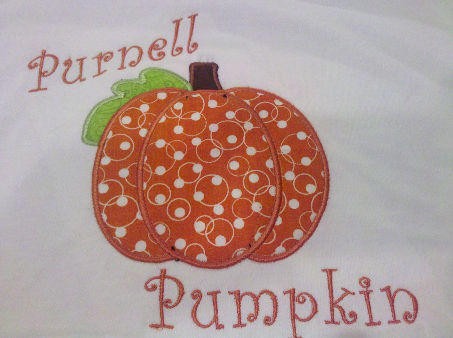 Custom fall Pumpkin applique shirt