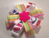 Girls Flip Flop fun French barrette Hair bow