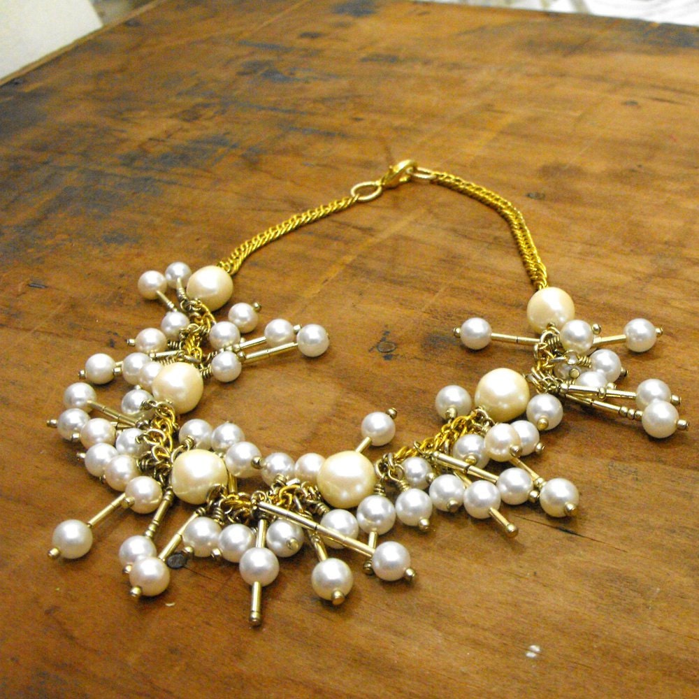 Emily Anemone - Recycled Gold and Pearl Statement Necklace