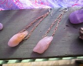 SALE Citrine Chunk Triangle Danglers-Happiness and Cheer