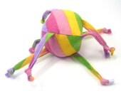 Soft Baby Toy - ZadyMini - Diagonal Rainbow - Pink, purple, yellow, green
