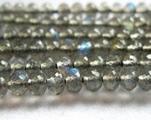 40 Labradorite 3.5-4mm faceted rondelles