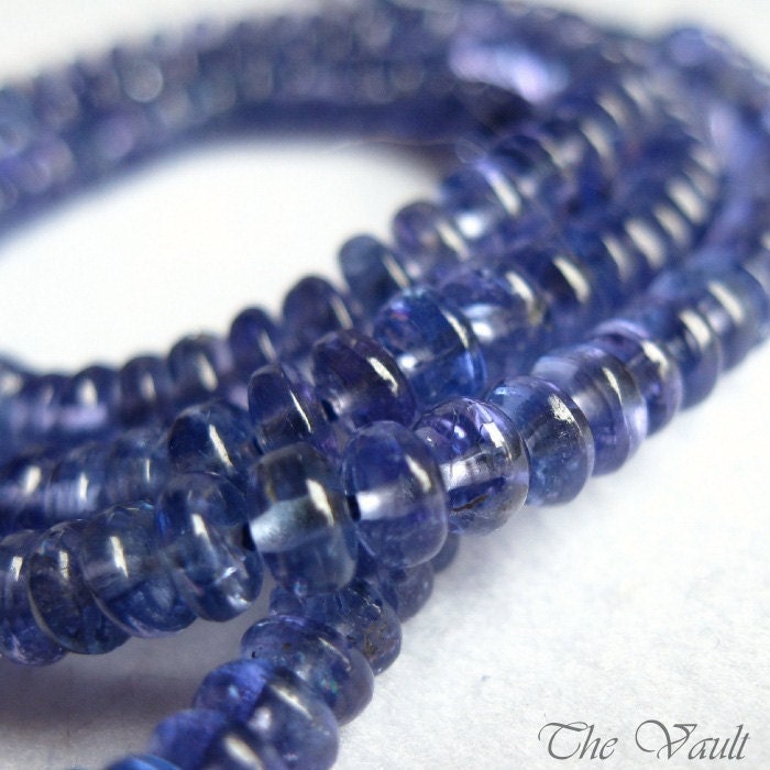 10 Tanzanite 4-4.5mm smooth rondelles