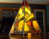 Stained Glass Candle Shade - Aurora Borealis