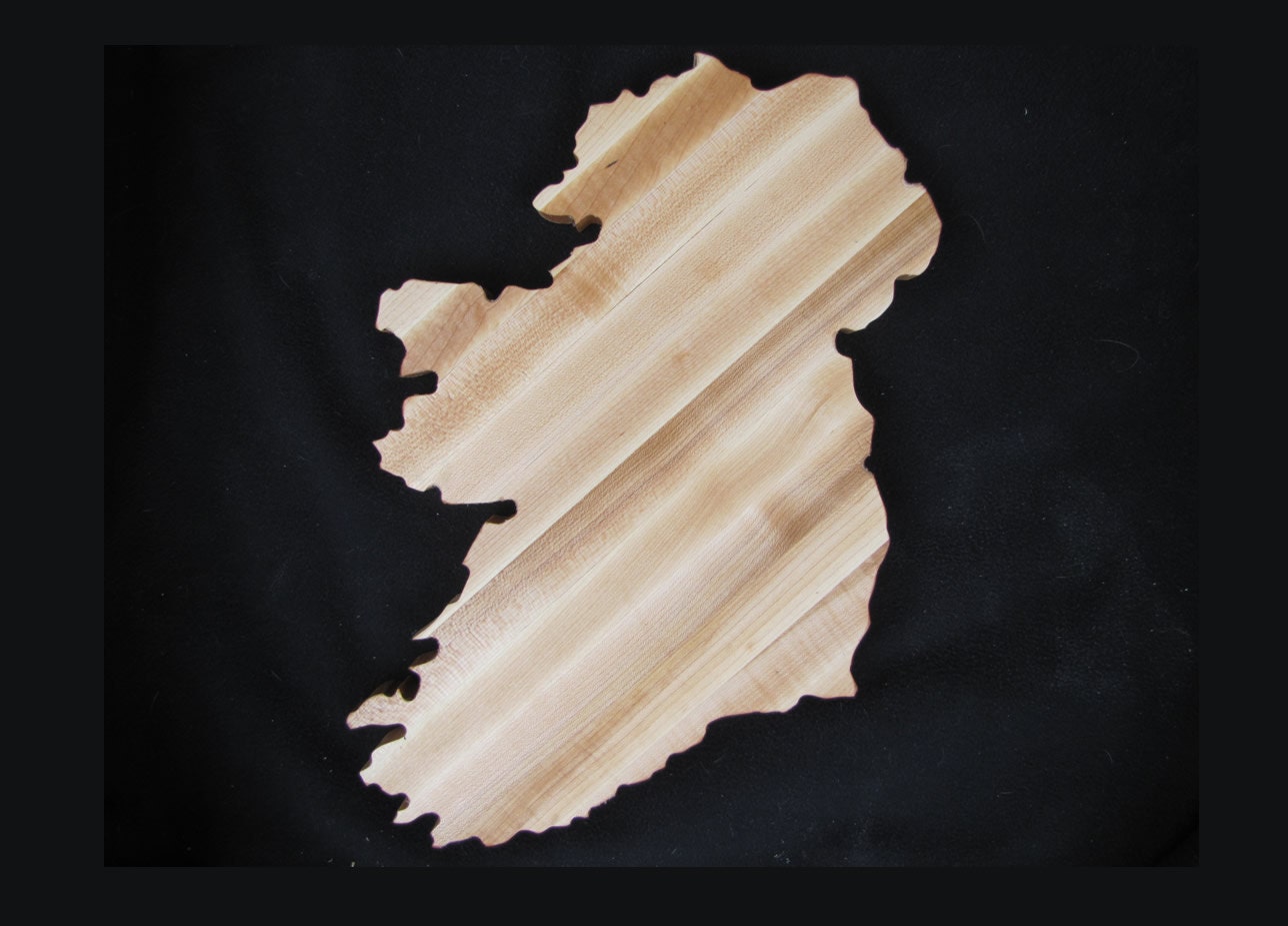 Woodbob's Ireland Shaped Cutting Board