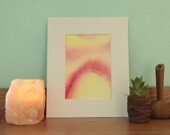 Staccato, original watercolor painting, matted 8x10, by the boychild, age 8