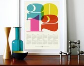 2012 calendar poster print retro -  A3 Mid Century Modern retro Eames