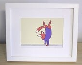 Gymnastics Fox Children's Nursery Art Print
