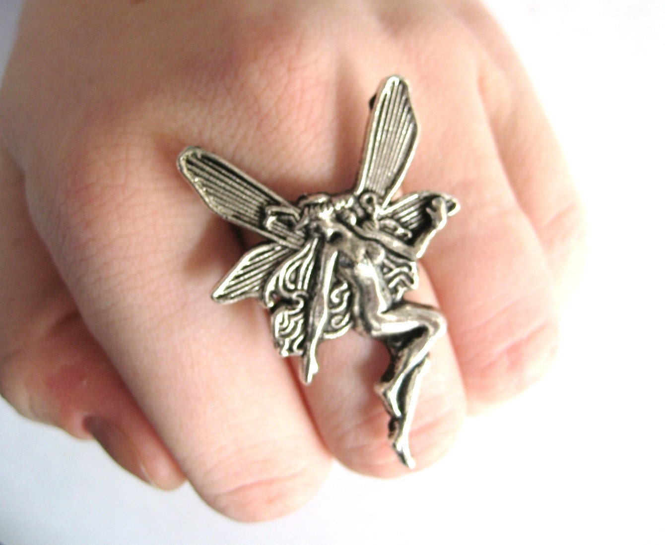 Large Fairy Ring Cocktail Ring Art Nouveau Jewelry