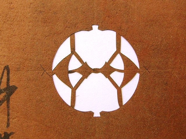 Vintage  Japanese Stencil  Family Crest  Kamon  Stencil A35