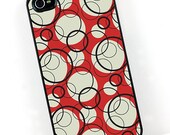 iPhone 4 and iPhone 4s Case, Mod Circles in Red