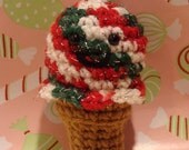 Itteh Bitteh Happy Happy Ice Cream Cone Ornament - Holiday Sparkle