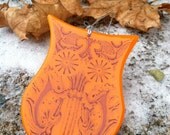 Orange Owl Ornament
