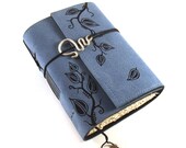 Leather Journal, Blue, Suede: Overgrown
