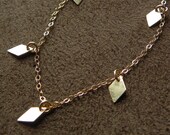 SALE  Gold Filled Diamond Drop Chain Bracelet SALE