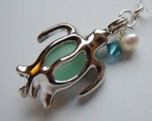 Sea Turtle Beach Glass Necklace Sea Glass Jewelry