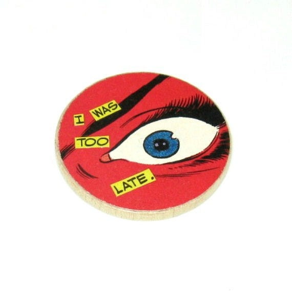 Comic Book Pin Collage Brooch