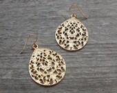 Boho Gold FILIGREE EARRINGS - Bohemian Earrings - Bohemian Jewelry - Free Shipping