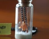 Winter Diorama Necklace - Man in Tan Suit