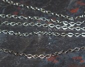 5 Feet Silver Color Metal Chain, 2x3mm Steampunk enough for 3 generous necklaces