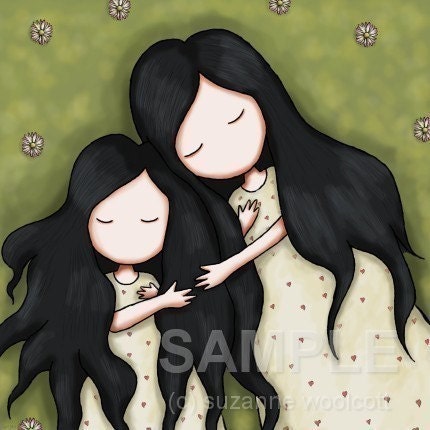 Daughters - 8 x 8 Giclee Fine Art Print - Gorjuss Art
