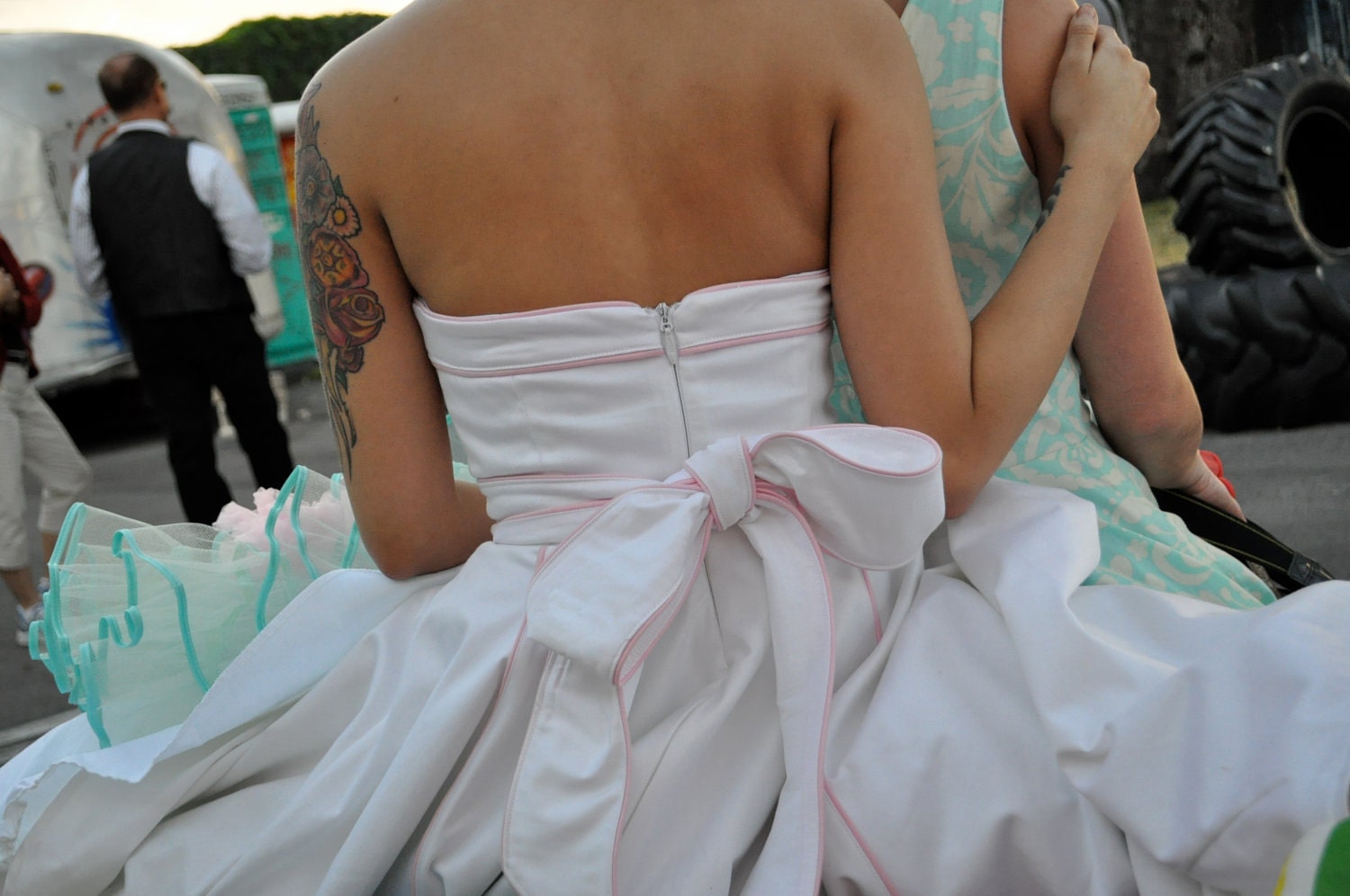 Stretch Cotton Sweetheart Wedding "Tesoro" Dress-----------------No Boning or padding