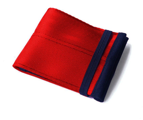 Men's Seatbelt Wallet in Red - Vegan Men's Billfold Wallet