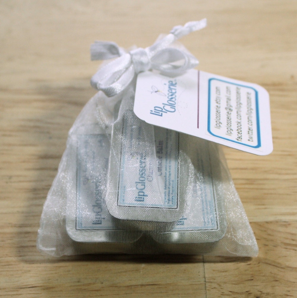 Vegan Cuticle Balm Trio in Organza Bag - You Choose the Scents - Great as Gifts or Stocking Stuffers