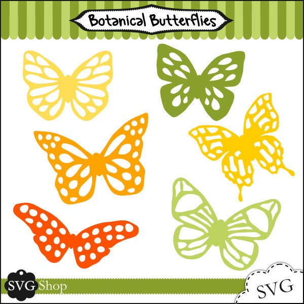 Botanical Butterflies SVG Set - Digital Product Only