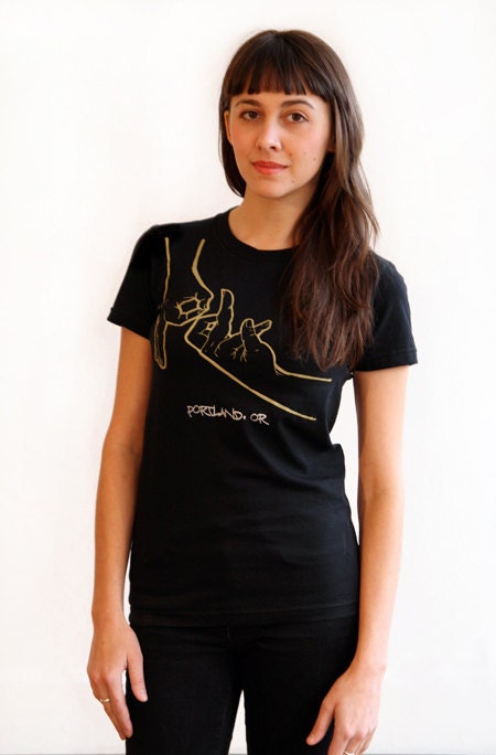 PDX Represent - Gold and White Ink