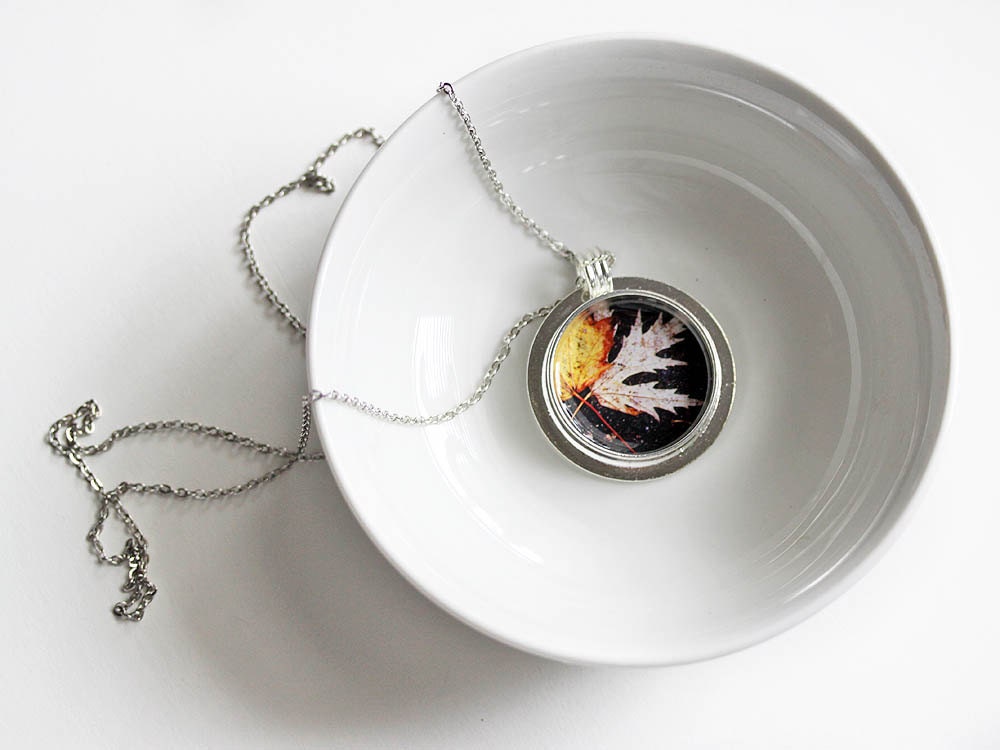 20% OFF Sale Fine Art Photo Jewelry Necklace Pendant - All the Leaves - original photography - ready to ship - Valentines Day