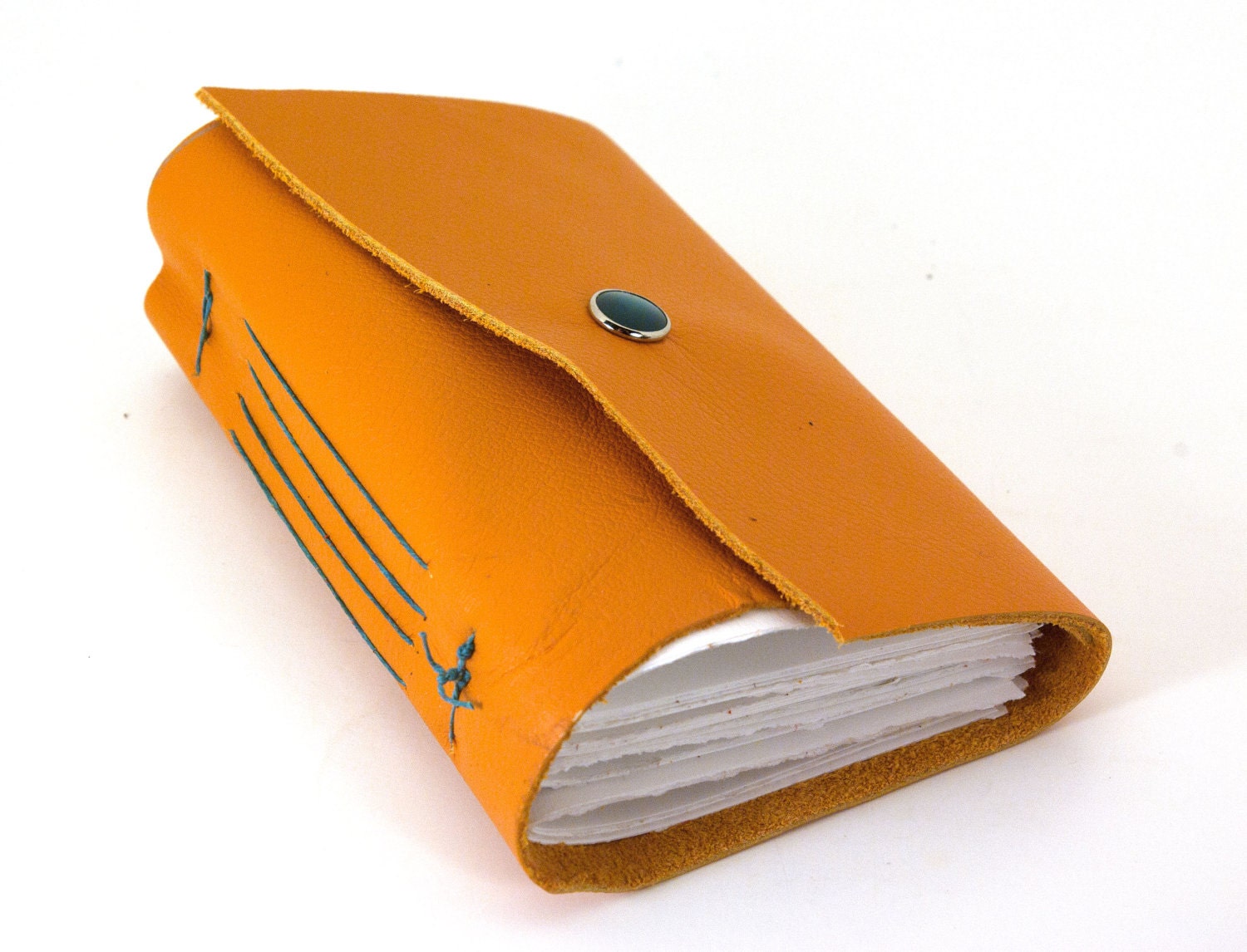 Leather Journal or Sketchbook - Tangerine Orange - ConduitPress