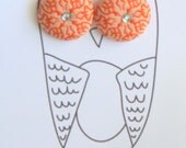 SALE Darling Button Earrings on Owl Card by Uptown Avenue