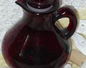 Vintage Red Glass Avon Bottle Strawberry Top Winter Clearance