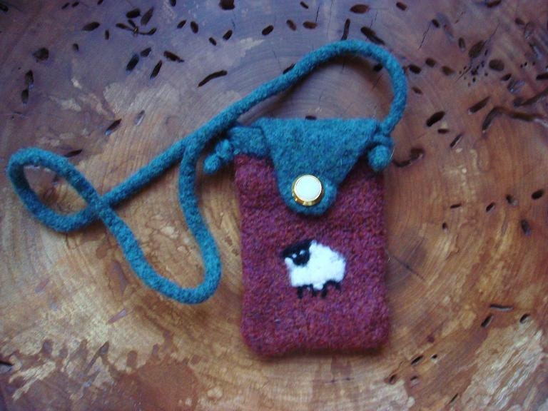 Felted Cell Phone Case, purse