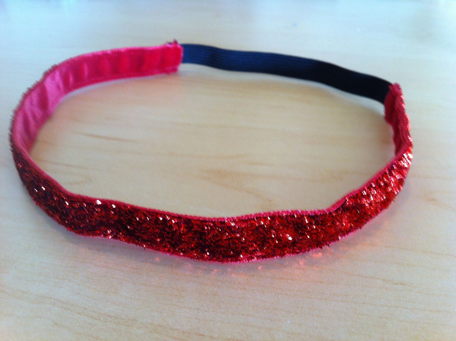 Ruby Red Sparkle Headband (5/8" wide)