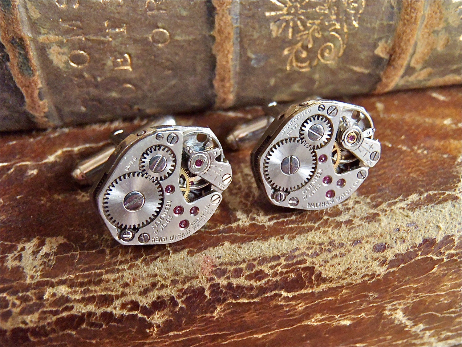 Cufflinks - Steampunk- Industrious - Cuff Links -Repurposed - Up cycled