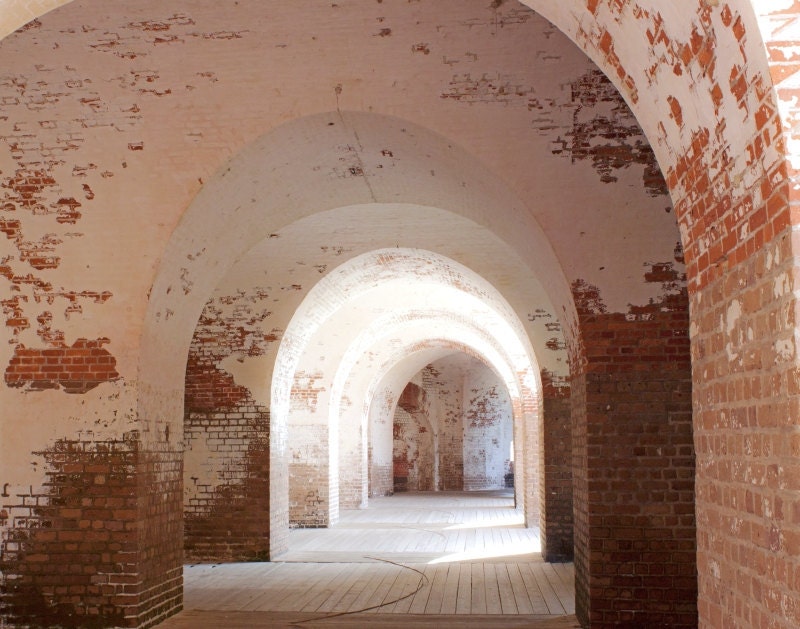 Halls of Light, Fort Pulaski, Ga - An original photograph by Melissa Schneider