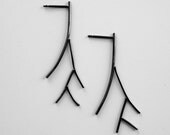 Black Branch Post Earrings