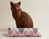 Fleecy Argyle Kickstick - Organic Catnip
