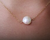 One Pretty Pearl Necklace, pearl jewelry, Gift Under 50, Bridesmaid Gift, Fashion, Valetine's Day Gift